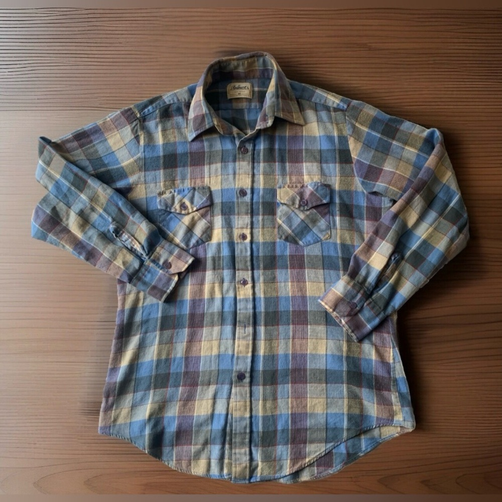 VTG 100% Cotton Andhurst Plaid Shirt (Medium)